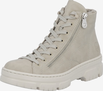 Bottes à lacets Rieker en beige : devant