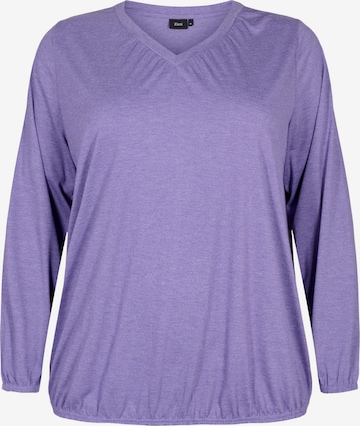 Zizzi Blouse 'VLONE' in Purple: front