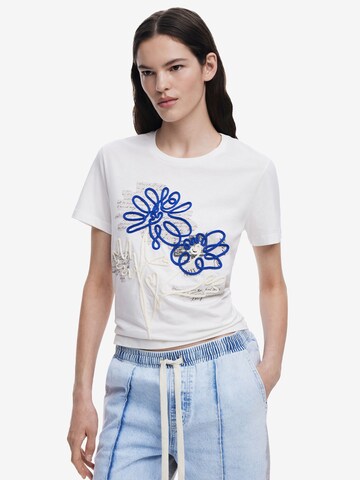 T-shirt Desigual en blanc : devant