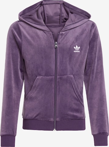 ADIDAS ORIGINALS Sweatjacke 'Essential' in Lila: Vorderseite