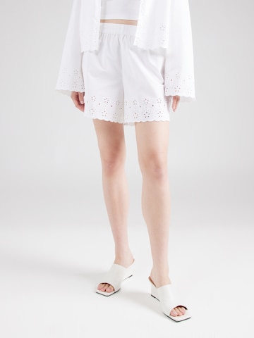 Envii Lużny krój Spodnie 'ENBAIL' w kolorze biały: przód