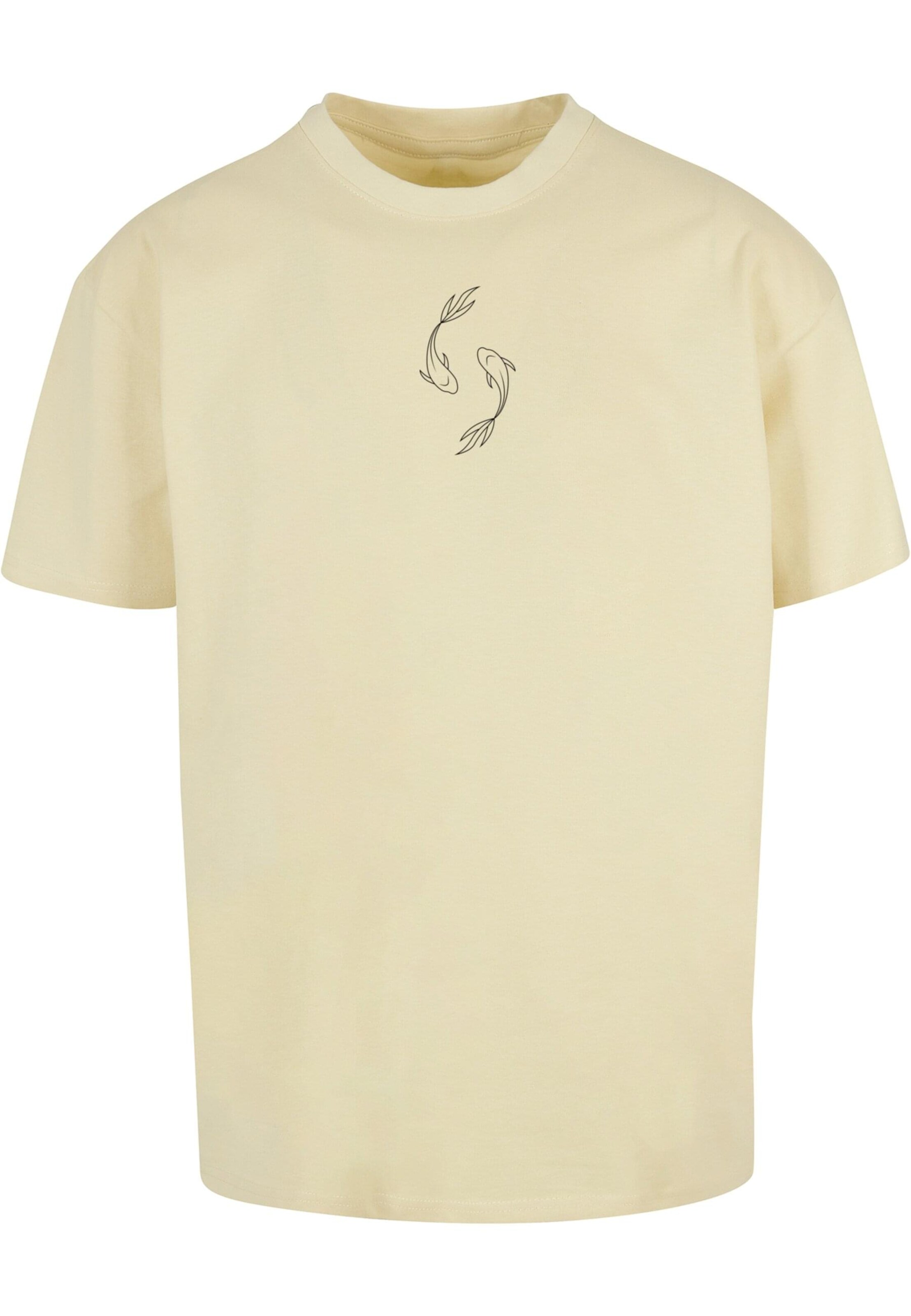 Tricou 'Spring - Yin & Jang Fish' de la Merchcode pe galben: față