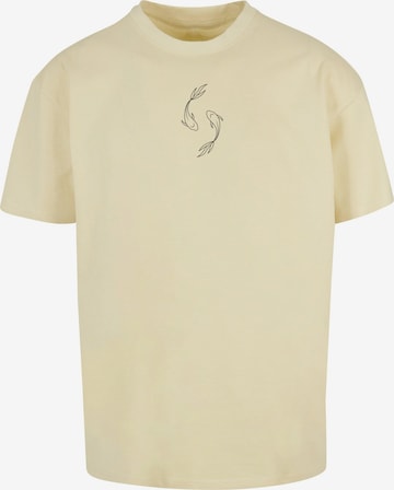 Merchcode Shirt 'Spring - Yin & Jang Fish' in Gelb: Vorderseite