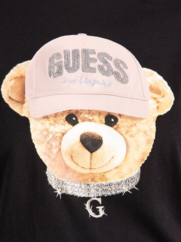 melns GUESS T-Krekls 'TEDDY BEAR HAT'
