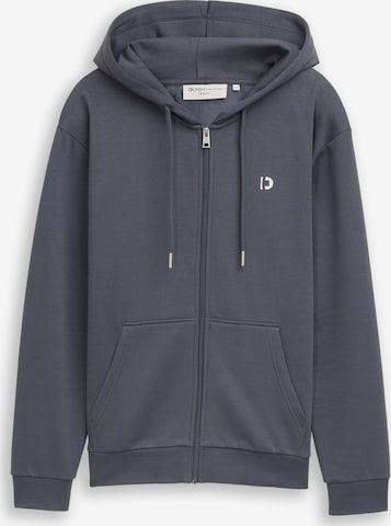 TOM TAILOR DENIM Sweat jacket in Grey: front