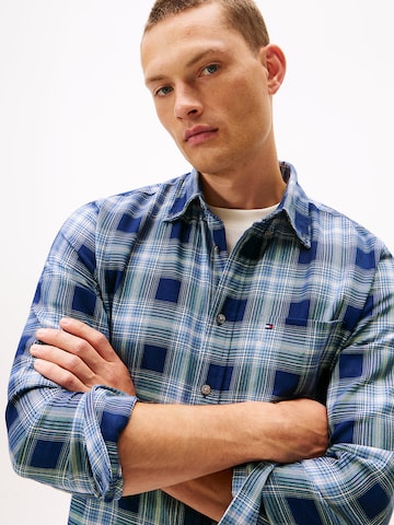 TOMMY HILFIGER Regular Fit Hemd in Blau