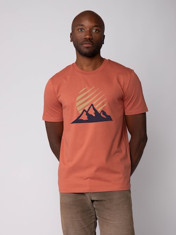 Watapparel Shirt 'Mountain and Sun' in Red: front