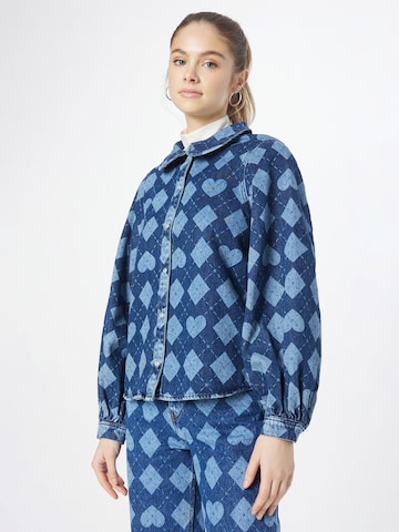 Monki Between-Season Jacket in Blue