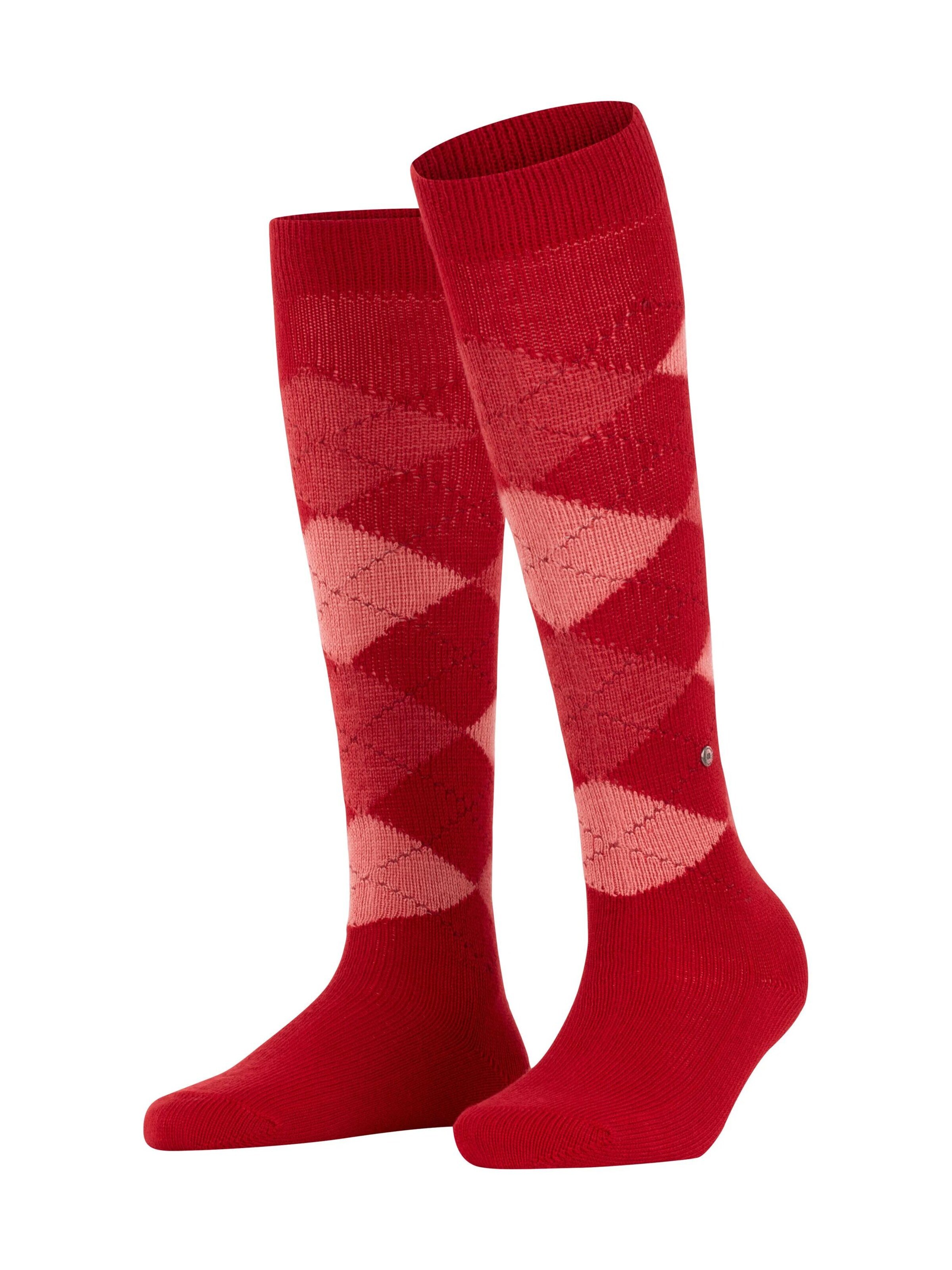 BURLINGTON Overknee Strümpfe 'Whitby'‌‌‌‌‌ in Rot: Vorderseite