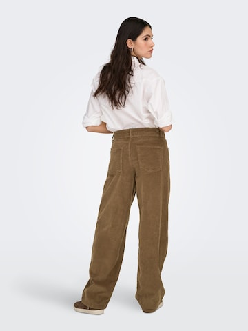 ONLY Loose fit Trousers 'ONLGianna-Global' in Green