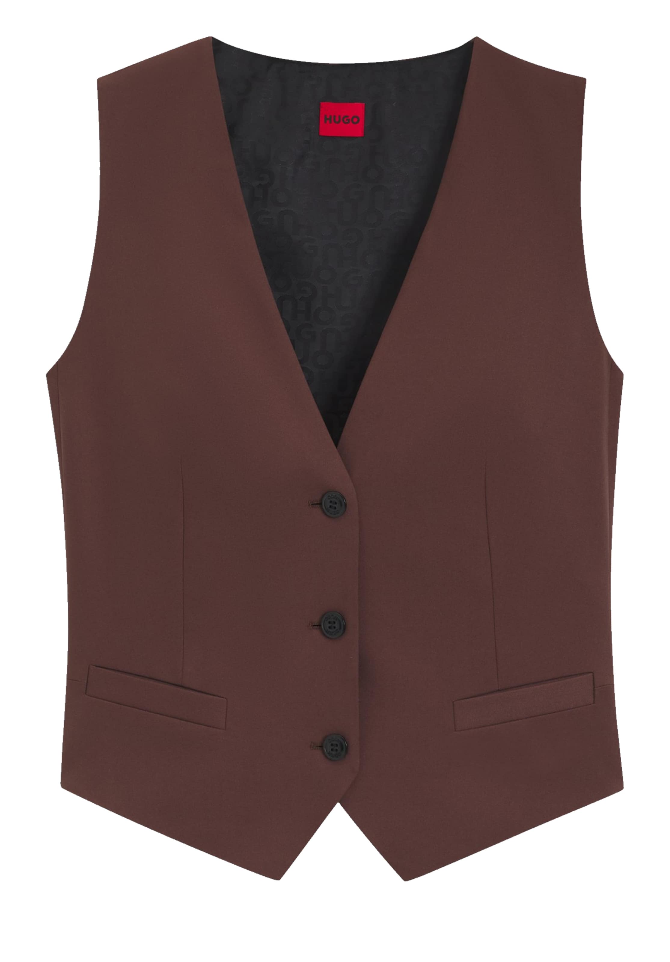 HUGO Weste 'Aumara' in Braun: Vorderseite