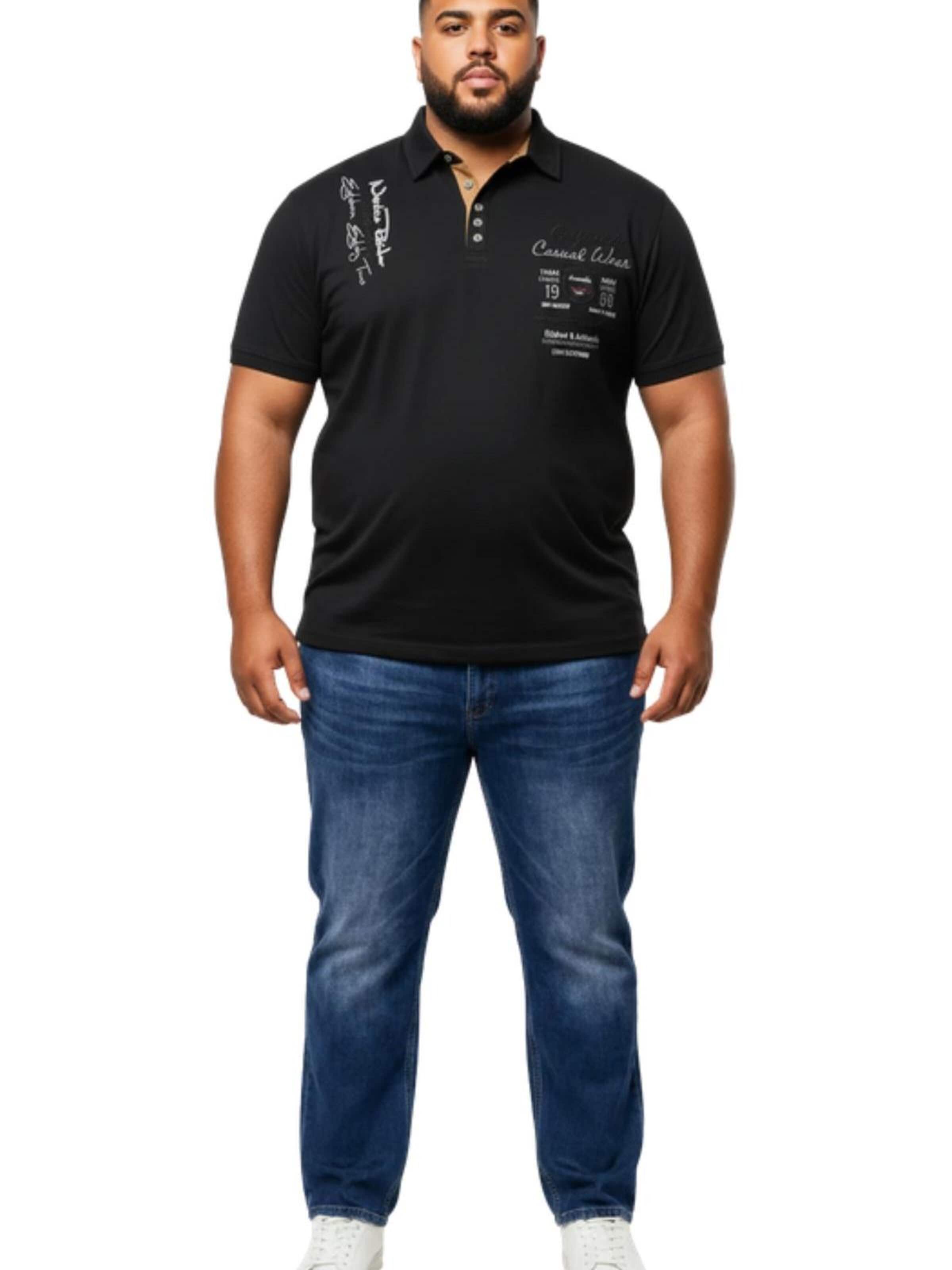 Lavecchia Shirt 'LV-610 Übergrößen'‌ in Schwarz: Vorderseite