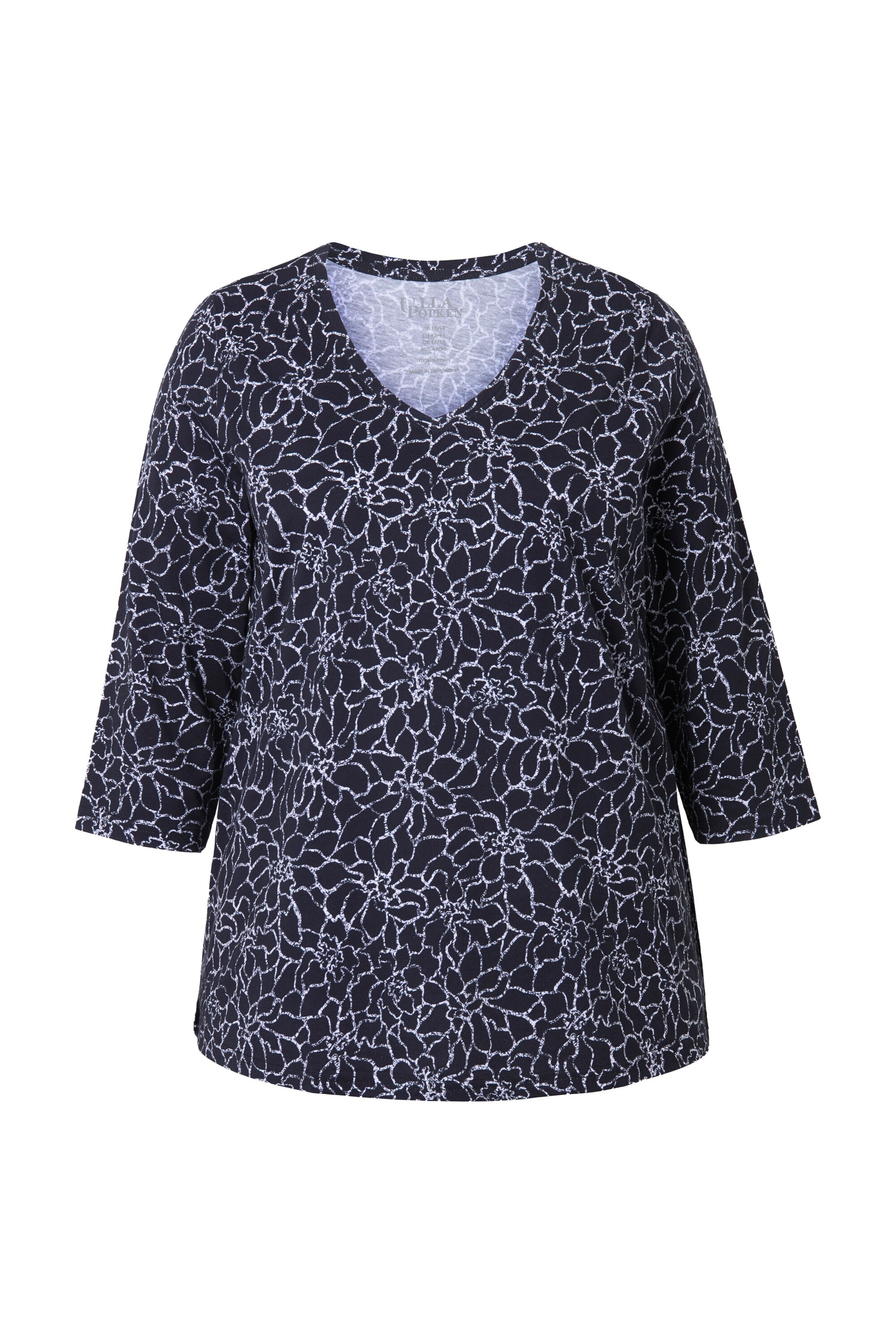Ulla Popken Shirt in Blauw: voorkant