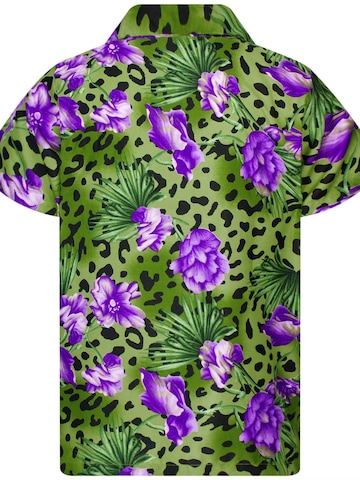 Maglietta 'Leopard Flowers' di King Kameha in verde