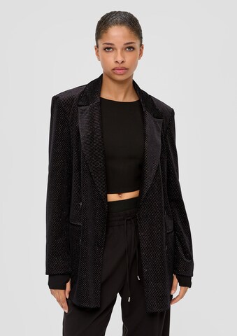 QS Blazer in Schwarz: Vorderseite