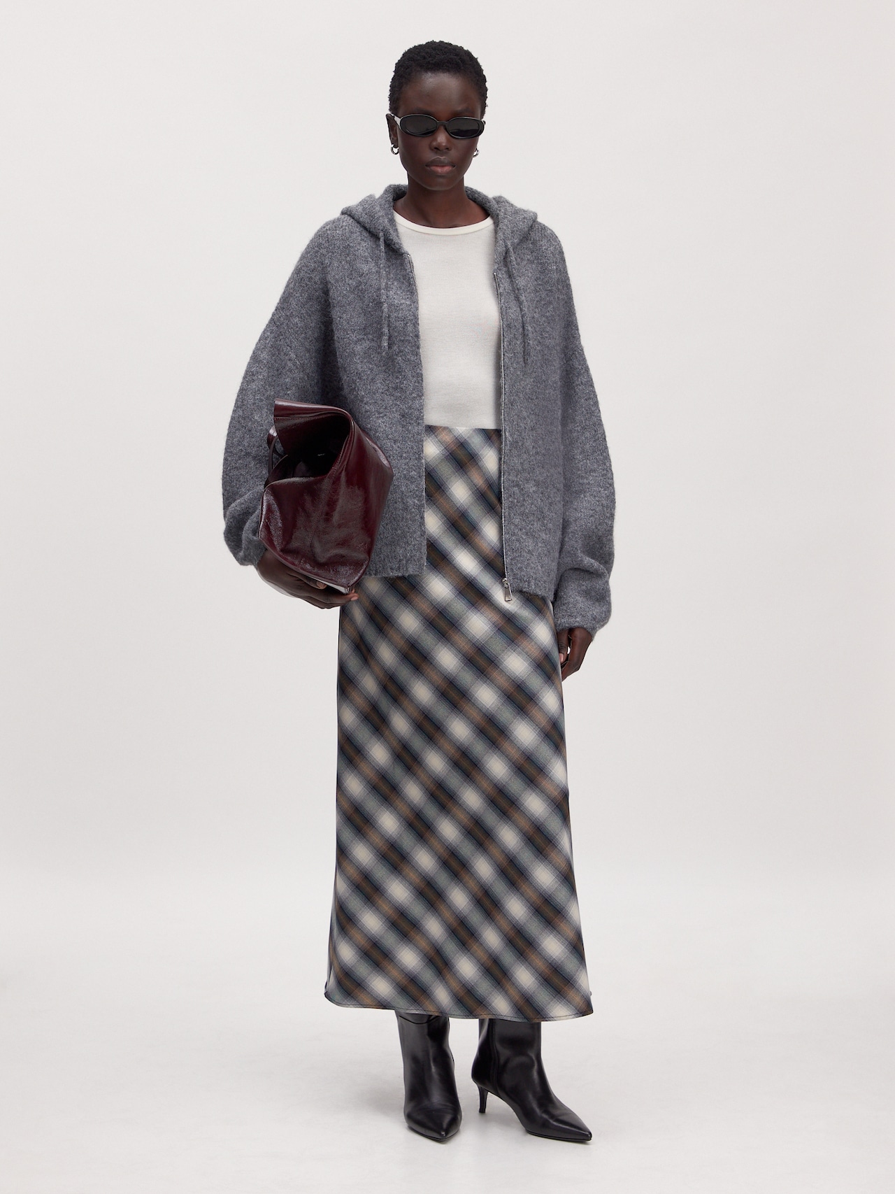 EDITED Produkte Strickjacke 'Isela' dunkelgrau