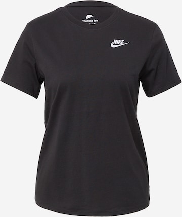 Nike Sportswear Póló 'Club Essential' - fekete: elől