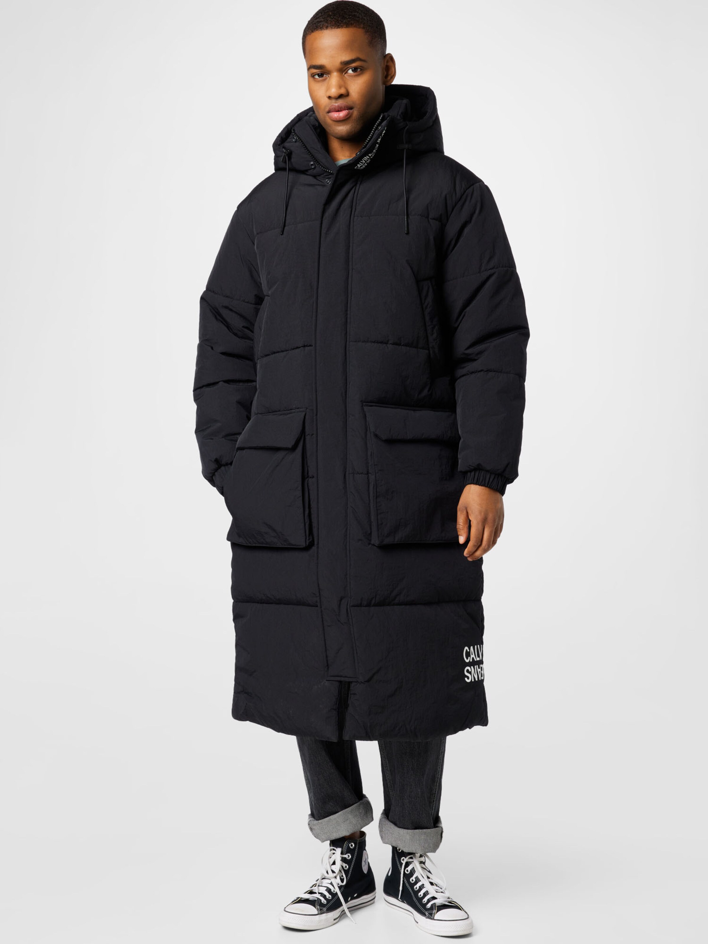 Männer Mäntel Calvin Klein Jeans Mantel in Schwarz - RQ68877 Männer Mäntel Calvin Klein Jeans Mantel in Schwarz - RQ68877