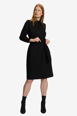 Ulla Popken Shirt Dress in Black: front
