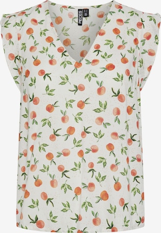 PIECES Bluse 'Nya' in Weiß: Vorderseite