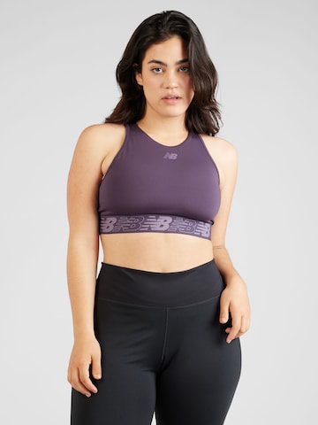 new balance Bustier Sport bh in Lila: voorkant