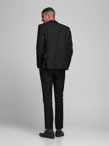 JACK & JONES Slim fit Trousers with creases 'Solaris' in Black