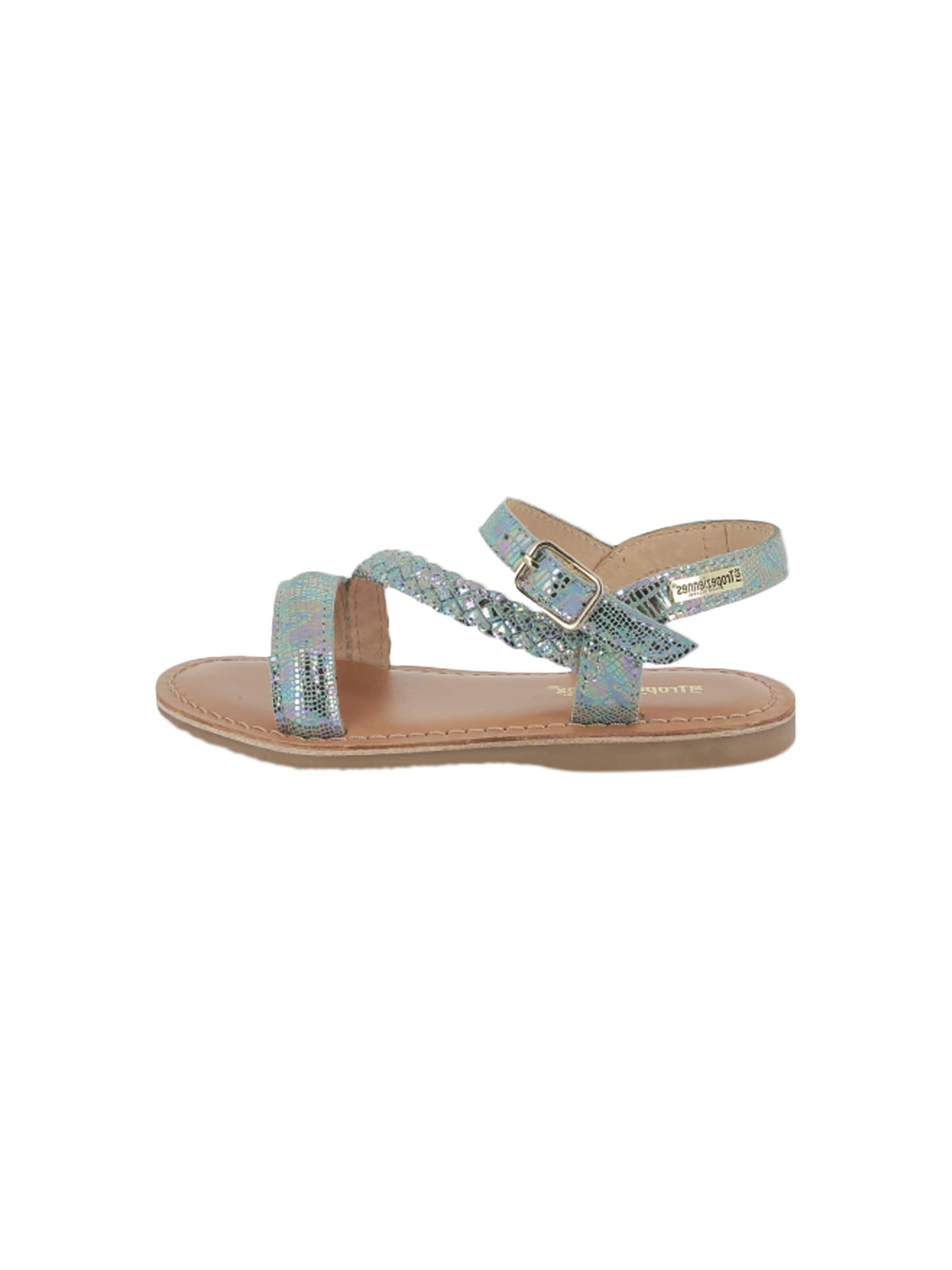 Les Tropéziennes Sandal 'Beluga-Ledersandalen für Kinder' in Blue: front