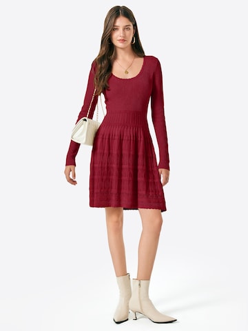 Imily Bela Pletené šaty - Červená