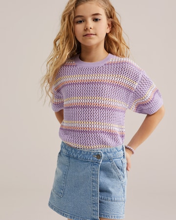 WE Fashion Trui in Lila: voorkant