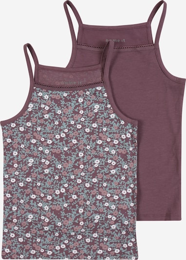 NAME IT Top in mint / pflaume / weiß, Produktansicht