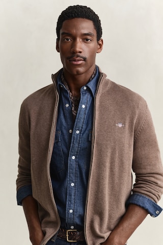 GANT Knit Cardigan in Brown