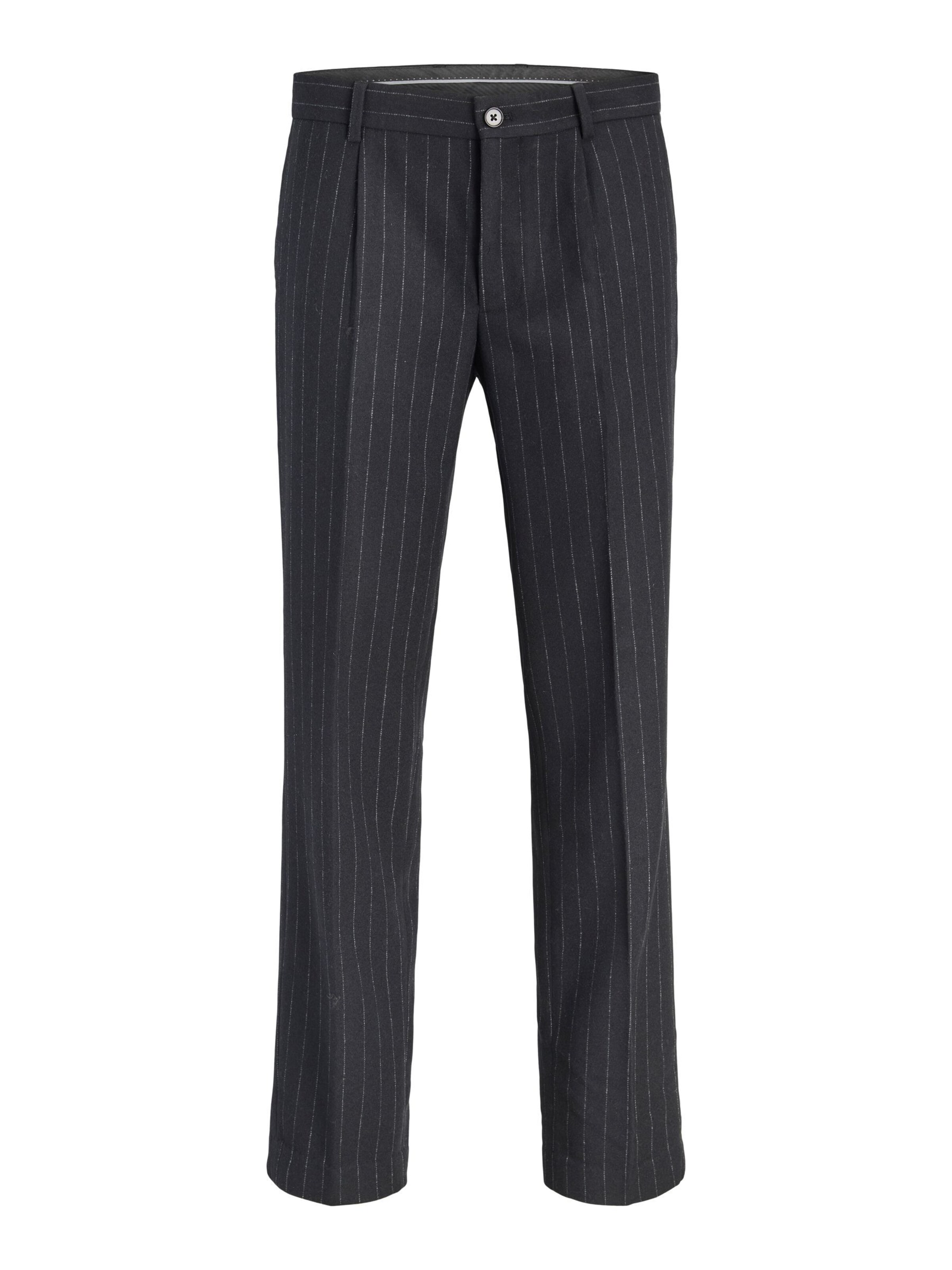 JACK & JONES - Slimfit Pantalón de pinzas 'MARTIN' en negro: frente