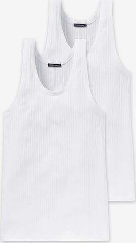 Maillot de corps ' 2-Pack Authentic ' SCHIESSER en blanc : devant