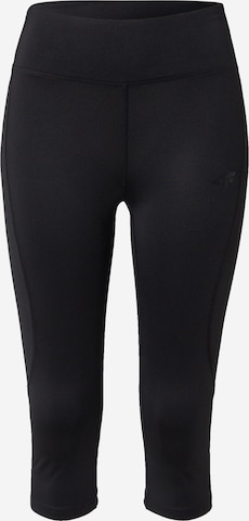 4F Skinny Fit Спортен панталон в черно: отпред