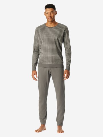 uncover by SCHIESSER Long Pajamas 'Basic' in Grey