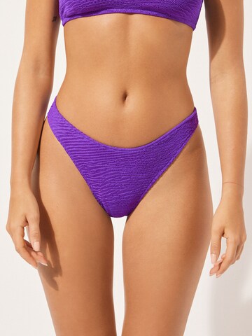CALZEDONIA Bikini Bottoms 'CRINKLE WAVES' in Purple: front