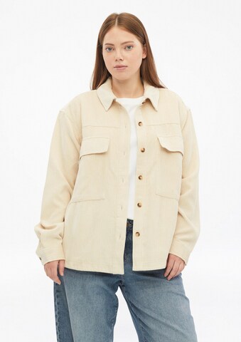 QS Blouse in Beige: voorkant