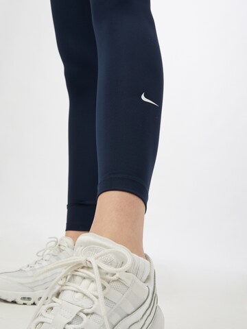 NIKE Skinny Sportsbukse 'One' i blå