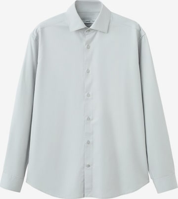 MANGO MAN Button Up Shirt 'Bilbao1' in Grey: front