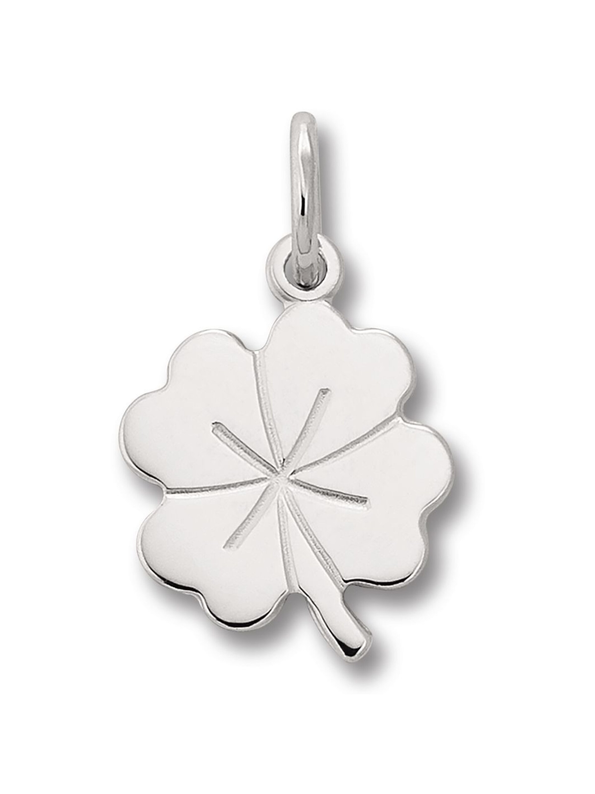 ONE ELEMENT Anhänger 'Kleeblatt' in Silber: Vorderseite