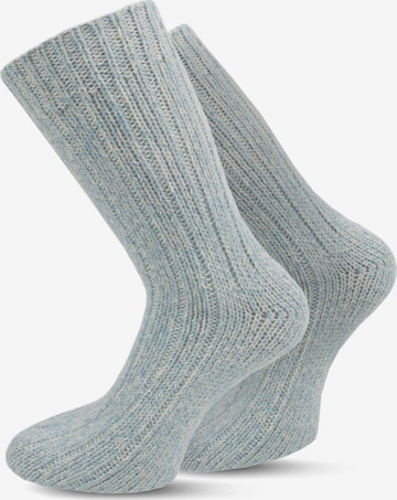 Chaussettes normani en bleu : devant