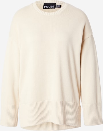 Pull-over 'Ava' PIECES en beige : devant