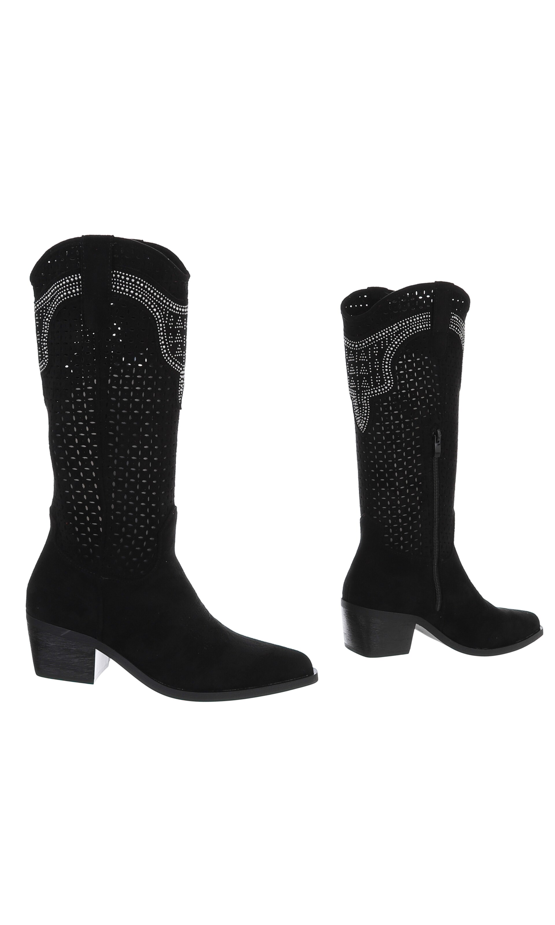 Ital-Design Cowboy Boots in Black