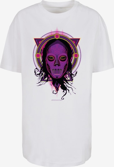 F4NT4STIC T-shirt 'Harry Potter Death Eater' en violet néon / violet foncé / noir / blanc, Vue avec produit