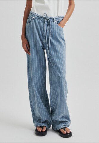 SECOND FEMALE Wide Leg Jeans 'Layne' in Blau: Vorderseite