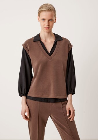 s.Oliver BLACK LABEL Top in Bruin: voorkant