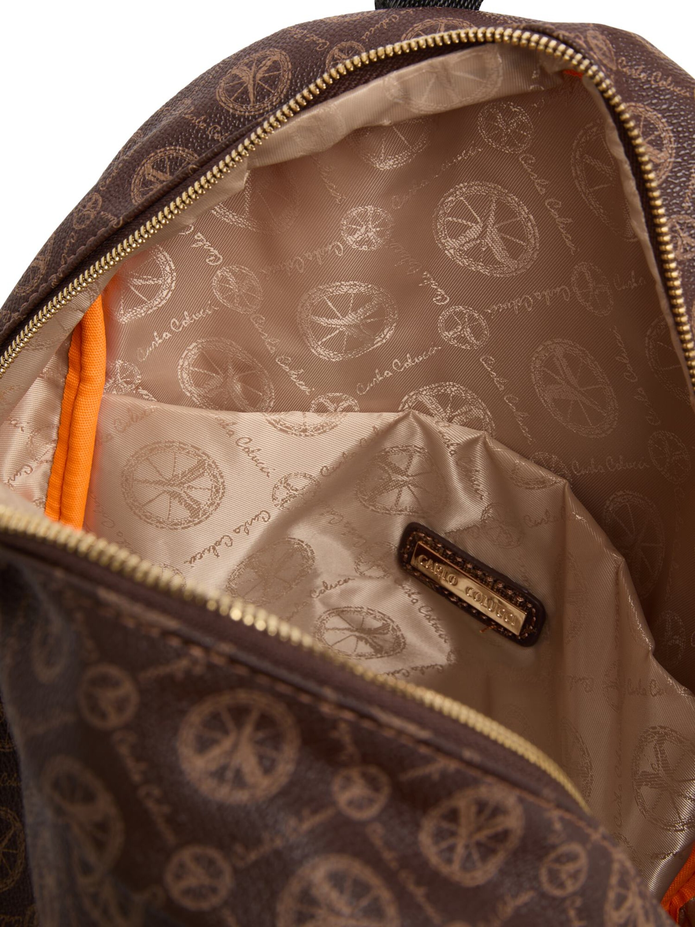 Carlo Colucci Rucksack 'DeGasperin' in Braun