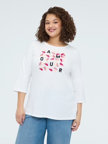 T-shirt Fiorella Rubino en blanc