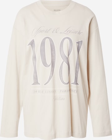 HOLLISTER Tričko – béžová: přední strana