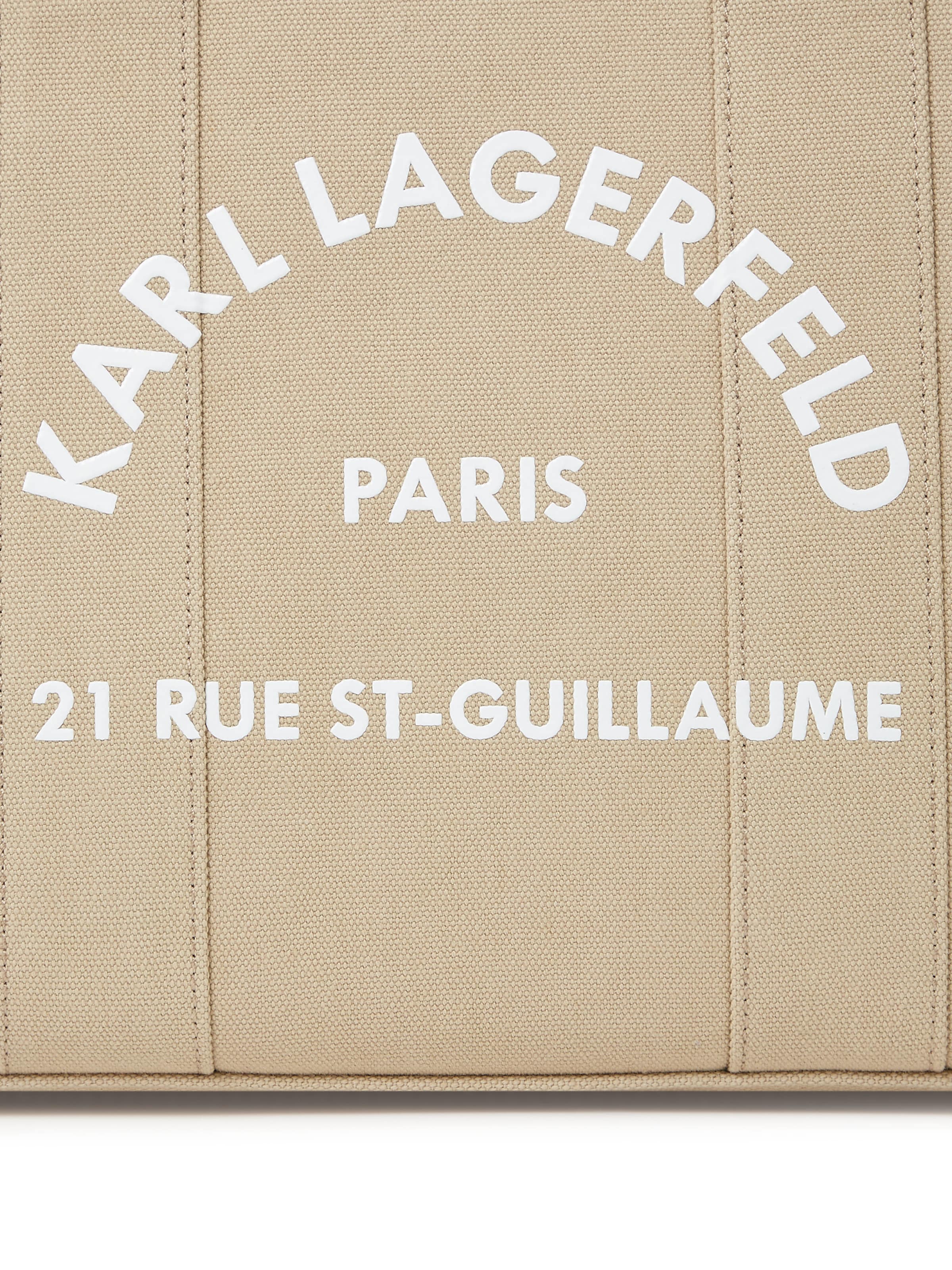 Shopper ' RUE ST-GUILLAUME KLEINE QUADRATISCHE TOTE-BAG ' di Karl Lagerfeld in beige